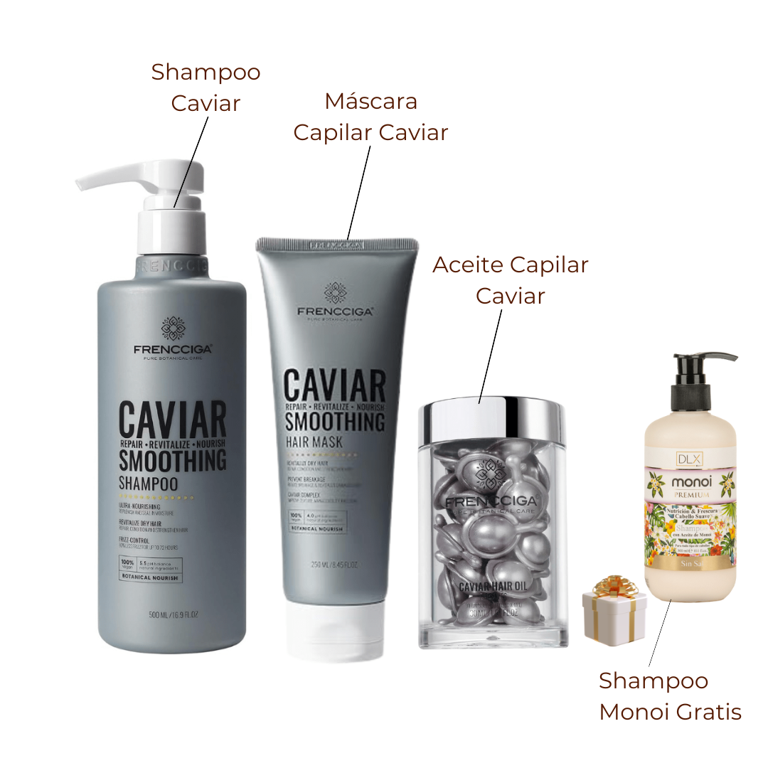 Kit de Lujo Hidratacion & Fuerza y Suavidad  Frencciga Caviar + ENVÍO GRATIS